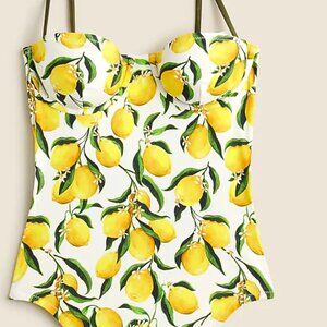 J. Crew 'Balconette' underwire one-piece swimsuit in limoncello